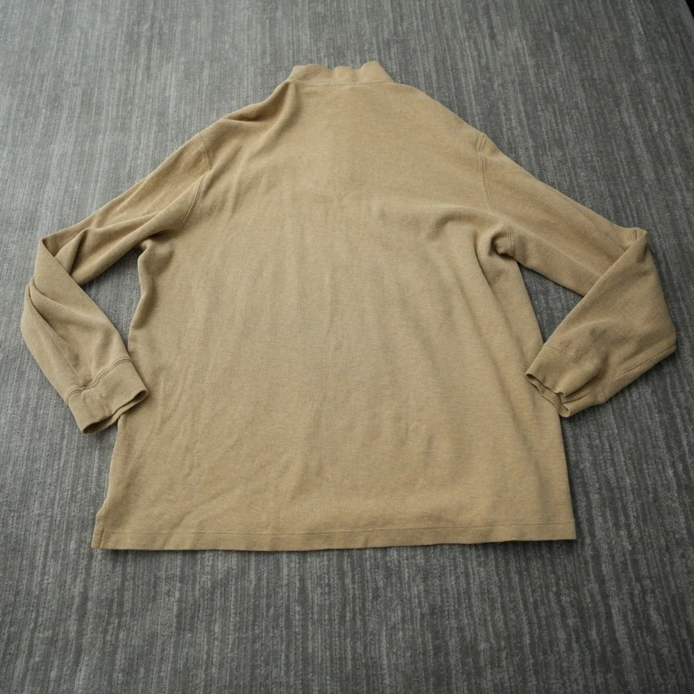 Polo Ralph Lauren Sweatshirt Men Dune Tan Quarter Zip Pullover Estate Rib‎ 2XL
